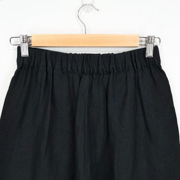 NWT Madewell Clean Pull-On Shorts In 100% Linen True Black Size XXS - Picture 6 of 8